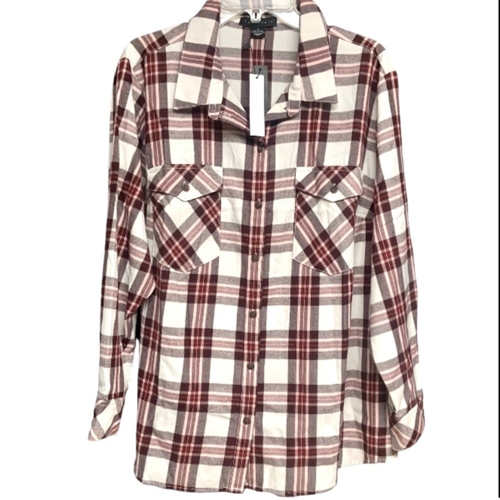 Anthropology Sanctuary Boyfriend For Life Renegade Plaid Long Sleeve Shi… - Picture 6 of 13
